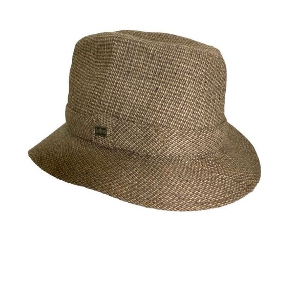 Vintage totes tweed fedora hat winter weatherproof thick poly wool acrylic S - Picture 1 of 13